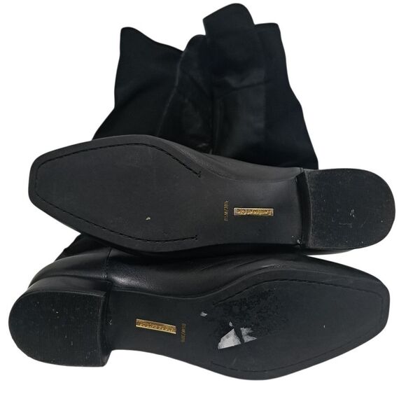 Louise Et Cie Lo- Andora Minimalist Boho Goth Over The Knee Boots Siz 8.5 Black - Picture 10 of 13